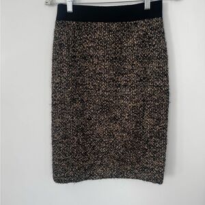 Giambattista Valli Skirt tweed skirt black brown vintage designer small IT 42